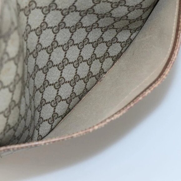 GUCCI GG Supreme Web Sherry Line Tote Bag PVC Beige Green Red Auth 117760 - Picture 13 of 16